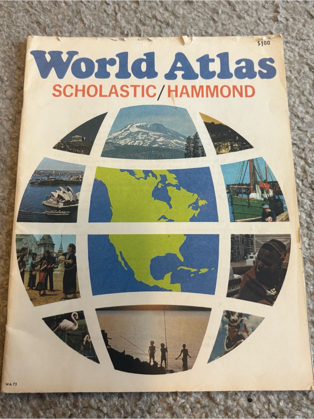Vintage Scholastic Hammond World Atlas 1973 WA73